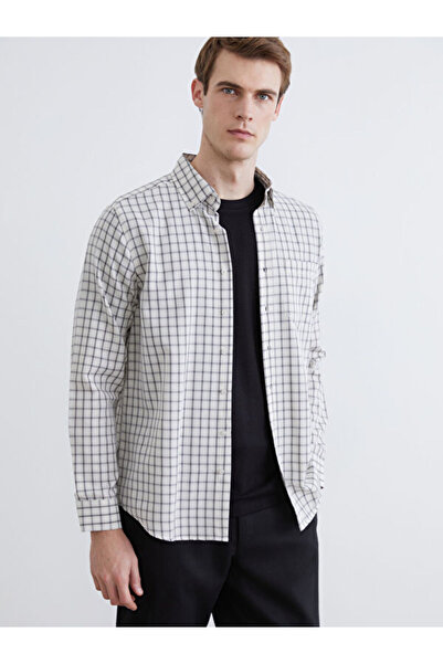 LC Waikiki I Standart Fit Long Sleeve Checkered Embroidered Men's Lumberjack ...