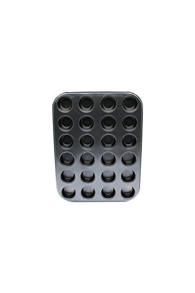 Fırsatkolik 24-Eye Metal - Black Muffin Cake Mold (5067)