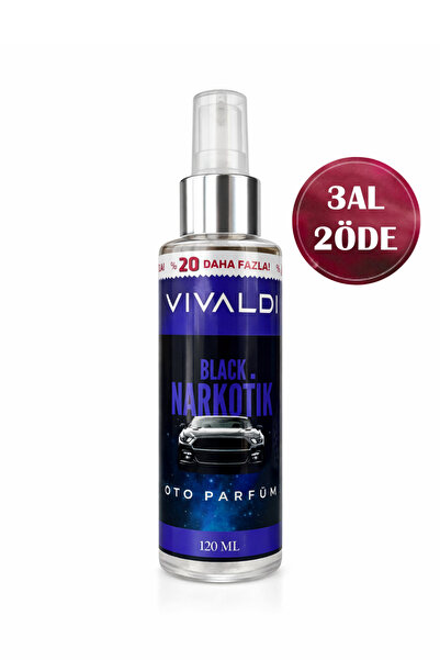 Vivaldi Black Narkotik Oto Kokusu 120 ml – Uzun Süre Kalıcı Premium Araç Parfümü