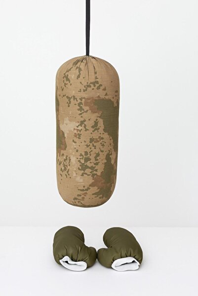 Fırsatkolik Çocuk Boks Kum Torbası Eldiven Dahil 2-6 Yaş Askeri