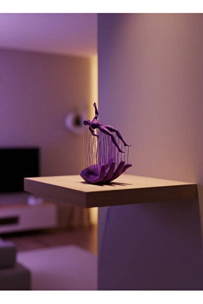 Fırsatkolik Hand Human Figure Purple Modern Artistic Figurine Abstract Design...