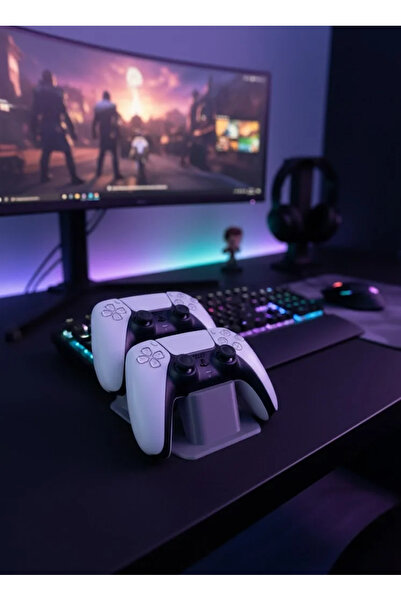 Fırsatkolik حامل جهاز تحكم الألعاب المزدوج أنثراسايت مقاس 7 × 18 سم وترتيب ال...