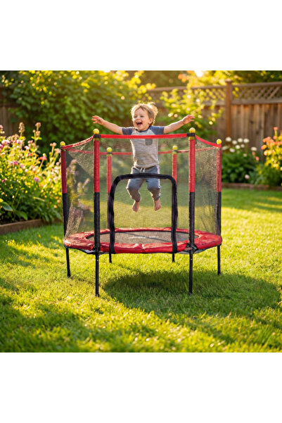 Fırsatkolik 140 cm Large Trampoline with Net
