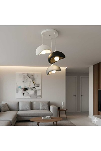 Dropcek eticaret 3 Lü Sarkıt Avize Rustik E27 Modern Avize Bohem Beton Görünü...