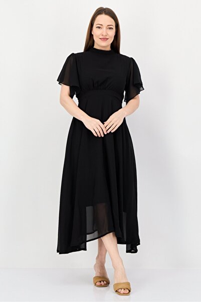 freesoul Women Plain A-Line Dress, Black