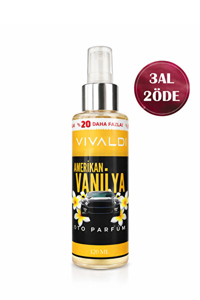 Vivaldi Amerikan Vanilya Oto Kokusu 120 ml – Kalıcı Tatlı Vanilya Aromalı Ara...