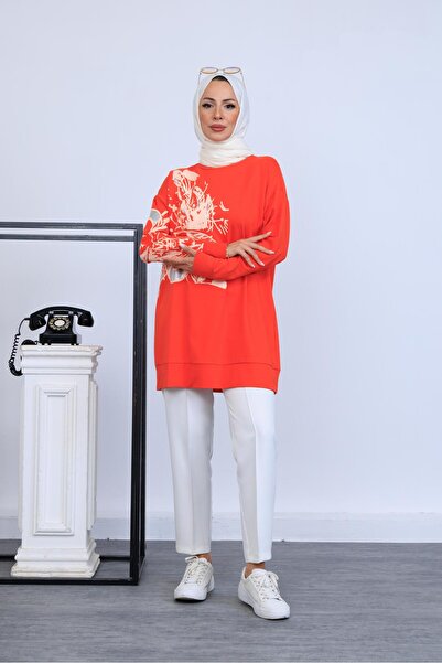 Mymood Φούτερ με στάμπα από ασημένιο φύλλο