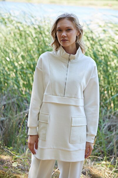 Moodbasic RUGAN DETAYLI DİK YAKA TUNİK