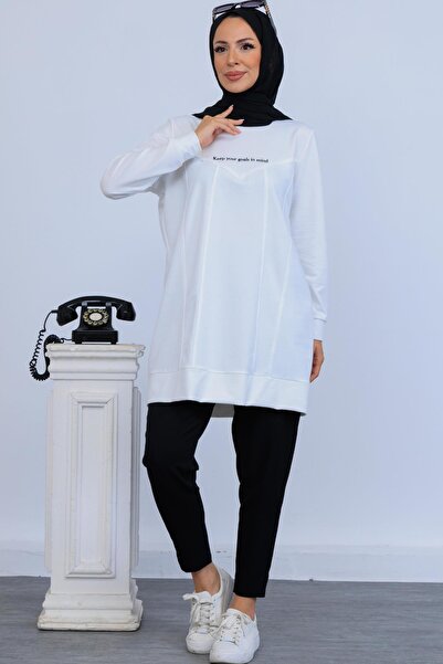 Mymood SWEATSHIRT CU BORDURĂ EMBROIDERATĂ