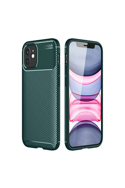 eco port iPhone 12 Mini Case Auto Focus Carbon Cover - Green
