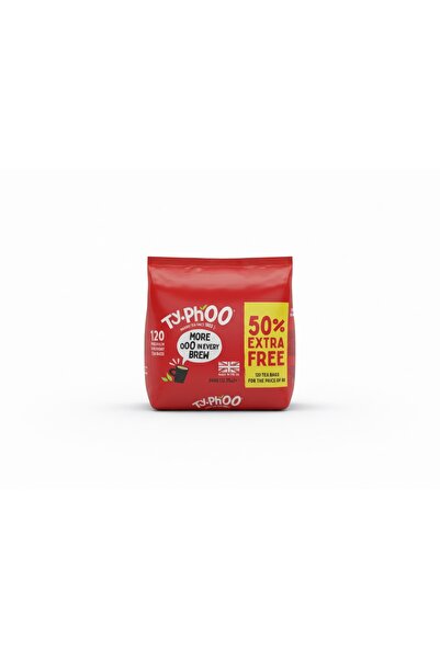 TyPhoo Tea İngiliz Siyah Çay Poşet Çay 120’li (50% Extra Free) 346 g