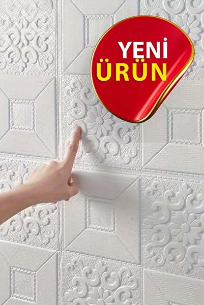 Bien Home 70x70 Cm Duvar Paneli Beyaz 3d Kendinden Yapışkanlı Esnek Duvar Pan...