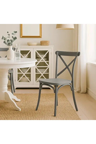 Palma homez Classic Gray Plastic Chair – 43×47×88 cm