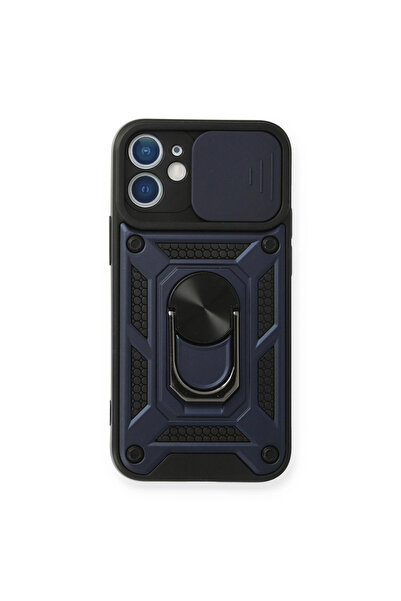 eco port iPhone 12 Mini Case with Pars Lens Ring Silicone - Navy Blue
