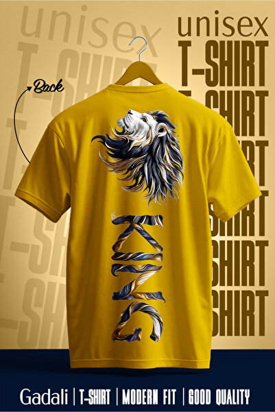 Gadali تي شيرت مطبوع عليه King Lion للجنسين