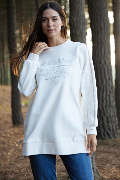 Moodbasic ZİNCİR NAKIŞLI KUPLU TUNİK