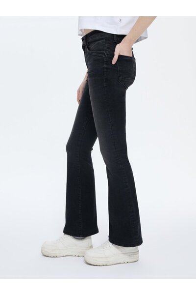 Ltb Pantaloni Novı cu talie înaltă, evazați, din denim indigo