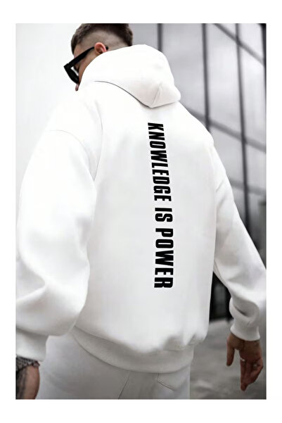 Zonsra Unisex Power Printed Hooded Sweatshirt