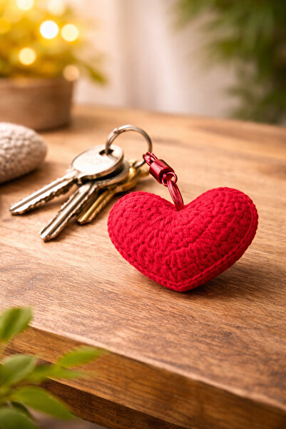 Bilge Heart Amigurumi Hand Knitted Keychain