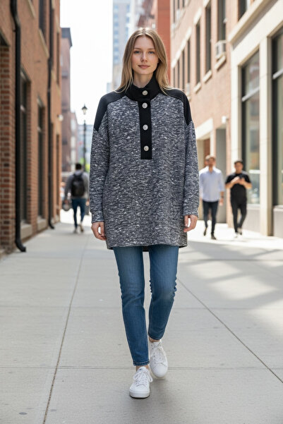 Moodbasic VARAK BASKILI TRİKO TUNİK