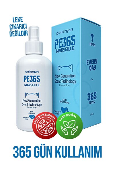 Petlergan PE365 Kedi Kum Kokusu 365 Gün Kalıcı %100 Doğal Marsilya Sabunu Aro...