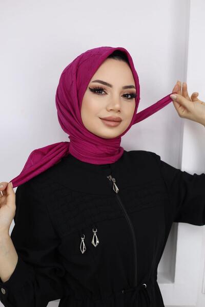 Madame Polo Mp Bambu Kraş Eşarp - Cherry – Self-Creasing, No Ironing Required...