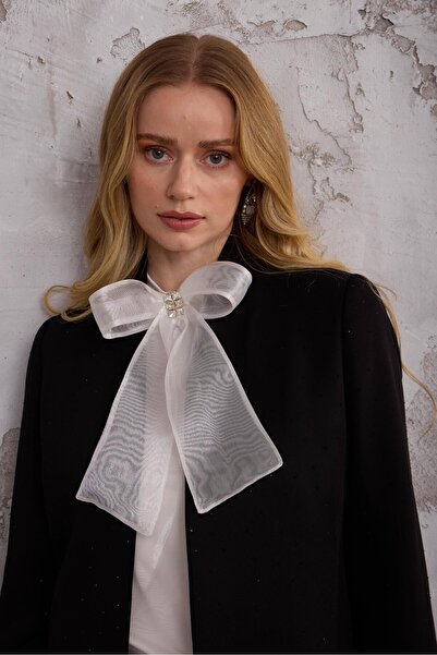 Moodbasic ΜΠΛΟΥΖΑ ΟΡΓΑΝΖΑ ΜΕ ΦΙΟΝΚΙ ΚΑΙ ΠΕΤΡΕΣ