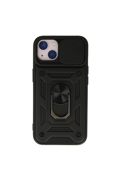 eco port iPhone 14 Case with Pars Lens Ring Silicone - Black