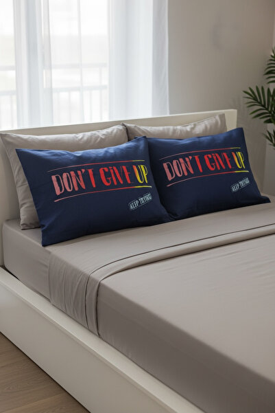 ŞENER HOME 100% Cotton Ranforce 2-Piece White Pillowcase with Cover 50X70 Cm.