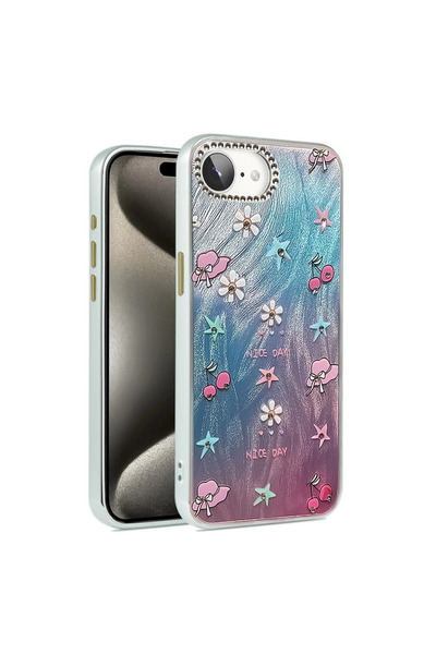eco port iPhone 16E Case Blade Mirror Pattern Cover - Pattern 4
