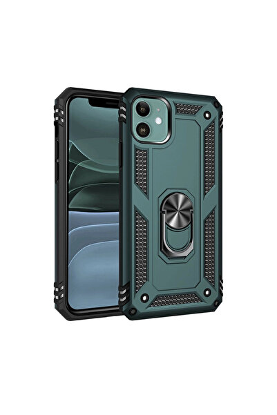 eco port Iphone 11 case sofia ring silicone cover - green