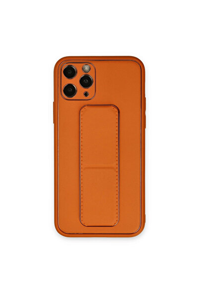eco port Iphone 11 pro case coco leather stand cover - orange