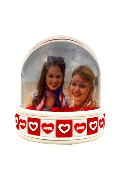 CrisPrint Decorative Globe with Hearts and Personalized Photo – Special Roman...