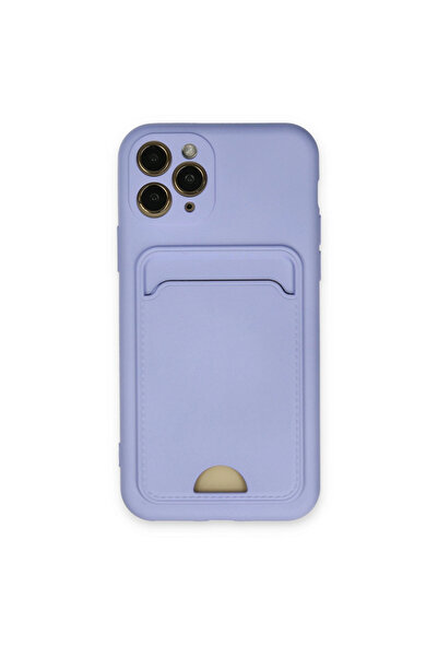 eco port Iphone 11 pro case with kelvin business card silicone - purple