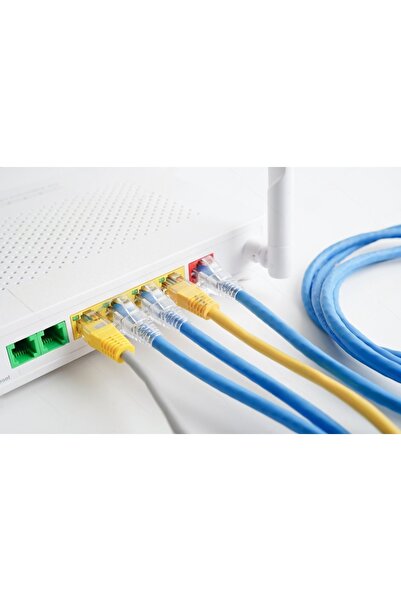 kruxon 15 Metre CAT6 Gigabit Ethernet İnternet Kablosu 1000 Mbps RJ45 Modem Router PC Laptop TV Uyumlu