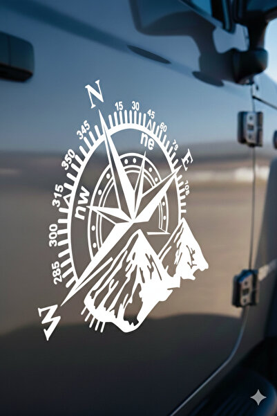 Yalıgraf Reklam Tabela Off-Road 4X4 Compass Mountain Logo Vehicle Caravan Aut...