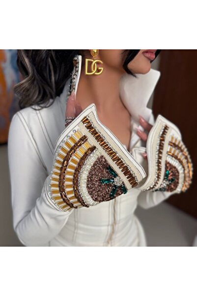 Rahibhdresses Midi evening dress - Barbie fabric with hand embroidery