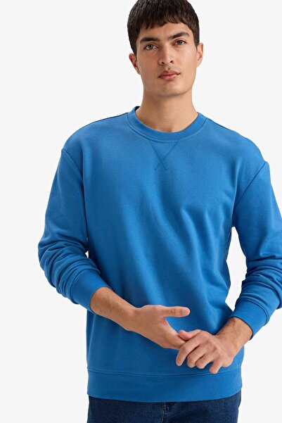 DeFacto 100% Cotton Basic Sweatshirt E8339Ax26Sp