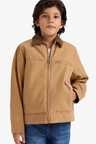 DeFacto Polo Collar Coat Boy's F6705A826Sp