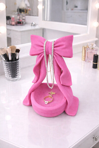 Vescarri حامل مجوهرات ووعاء مجوهرات بتفاصيل فيونكة