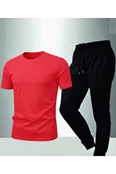 QAST GİYİM SANATI Sweatshirt Set Unisex Top Crew Neck T-Shirt Oversize