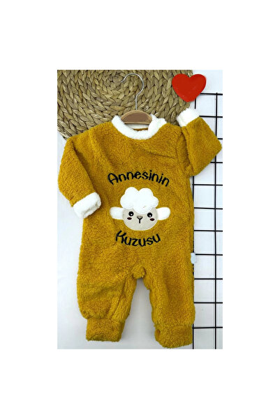 Narnuga Mi̇rayli̇fe 3-6-9-12 Months Lamb Feather Fabric Mother's Lamb Embroid...