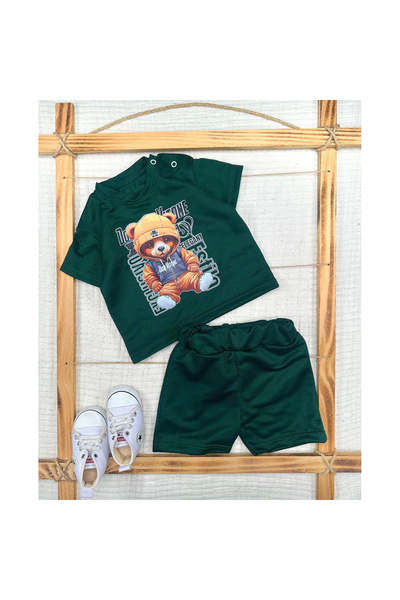 Narnuga MİRAYLİFE 9-12-18-24 شورت مطبوع عليه دانسر تيدي بير مع تي شيرت بأكمام...