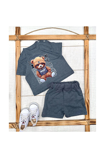 Narnuga MİRAYLİFE 9-12-18-24 شورت مطبوع عليه دانسر تيدي بير مع تي شيرت بأكمام...