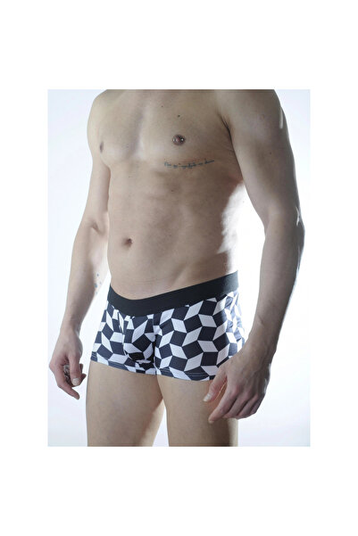 Narnuga Mi̇raxx Men's 3D Cube Patterned Boxer