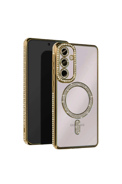 eco port حافظة سامسونج جالاكسي A36 جوك سيملي ماجنيتيك سيف - ذهبي