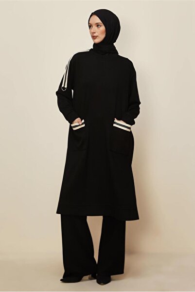 Alvina Pants and Pocket Detail Track Suit Set 46069