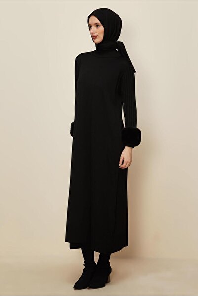 Alvina Fur Detailled Knitwear Dress 45890