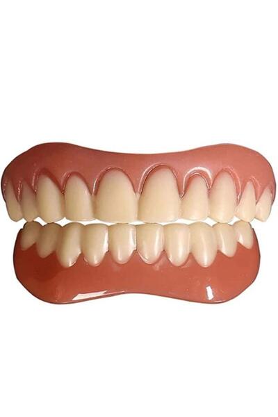 Arabest أسنان مرنة مريحة - طقم أسنان علوي وسفلي متطابق، لون طبيعي، حسّن ابتسا...