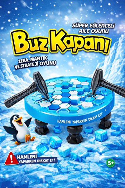 TREND Buz Kırma Oyunu – Eğitici ve Eğlenceli Çocuk Oyuncağı, Buz Küplü ve Poş...